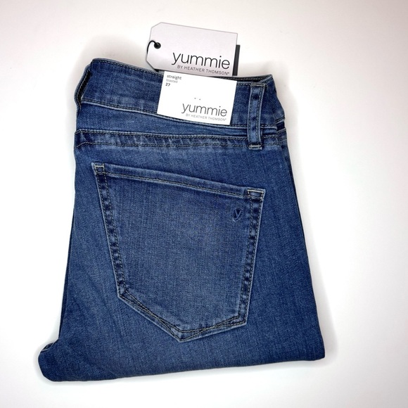 Yummie By Heather Thomson Straight Blasted Jeans Size- 27 ( New With Tags ) - Picture 9 of 9